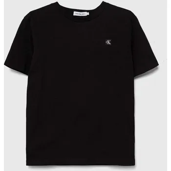 Chlapecké tričko Dětské bavlněné tričko Calvin Klein Jeans IU0IU00543.128.176.PPYH černá 99X, vel. 176