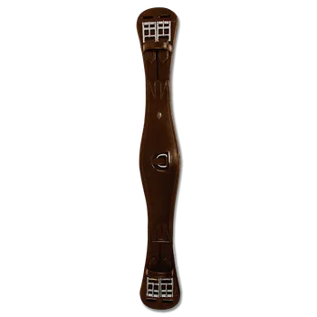 Podbřišník Kožený drezurní podbřišník Waldhausen s gumou hnědý Barva: hnědá, Velikost: 55 cm