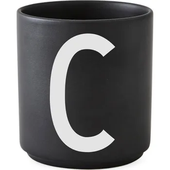 Design Letters, Hrnek AJ písmeno C porcelánový černý - Formadore