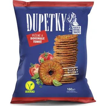 Slaná pochutina Dupetky VELKÉ Rajče&Bylinky 160g (Kartonové balení : 15 ks)