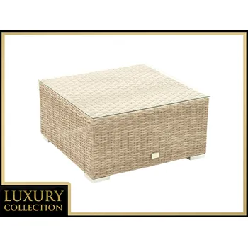 Zahradní stůl DEOKORK Ratanový stolek/taburet MALIBU (cappuccino)