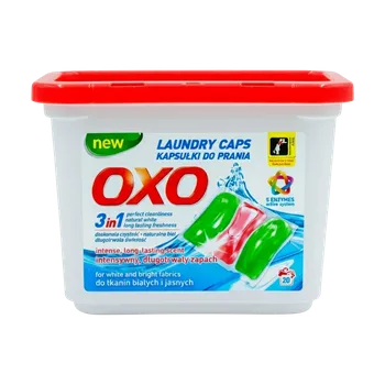 Kapsle na praní OXO gelové kapsle na praní 3 komorové na bílé prádlo 20 x 21 g