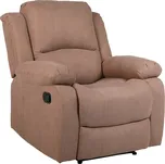Tempo Kondela Relaxační polohovací křeslo, hnědá látka, ASKOY NEW