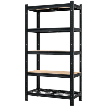 Dílenský regál FurniGO Regál Premium 180×90×40 cm – černý