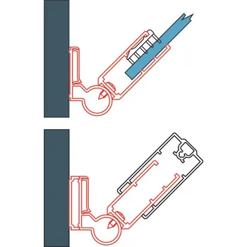 Ronal Bathrooms (Sanswiss) Sada 2 profilů Ronal k upevnění jedné strany dveří nebo boční stěny do zdi pod úhlem 0 až 180°