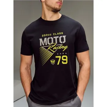 Oblečení a móda Sinsay - Bavlněné tričko s krátkým rukávem - černá - 257HL-99X - 257HL-99X-XS