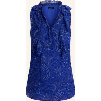 Dámská halenka Lauren Ralph Lauren Dámská Blůza S Volány, modrá / tmavě...
