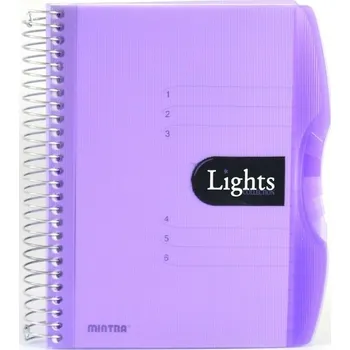 Sešit Kroužkový sešit Lights A5, 150l, fialový