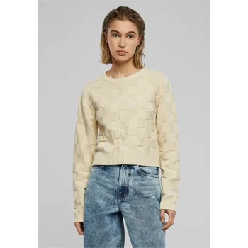 Dámský svetr Ladies Check Knit Sweater - sand S