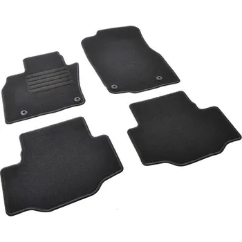 autokoberec Autokoberce textilní přesné černé / černé obšití - Mazda CX-80 (2024-) 7-sedadel