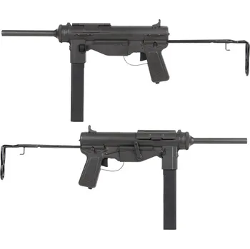 Airsoftová zbraň Snow Wolf Airsoftový samopal M3 Grease gun, celokov, el.blowback (SW-06-01)