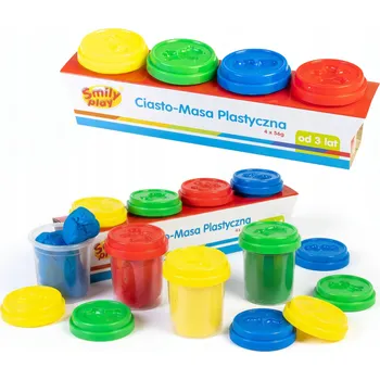 Modelovací hmota Plastikové modelovací hmota Smily Play , 4 ks.