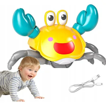 CRAWLING CRAB HRAČKA PRO DĚTI OD 36 MĚSÍCŮ, SENZORICKÉ HUDEBNÍ HRAČKY PRO CHŮZI