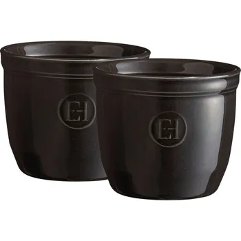 zapékací misa a miska Emile Henry, Kokilky Emile Henry, 8 cm, černé, 2 ks - Formadore