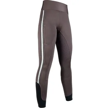 Jezdecké kalhoty Jezdecké legíny Silver Stripe Style HKM Barva: hnědá, Velikost: 36/38 Silikonový sed