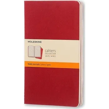 Diář Moleskine, Linkované sešity Moleskine Cahier L vínově červené 3 ks - Formadore