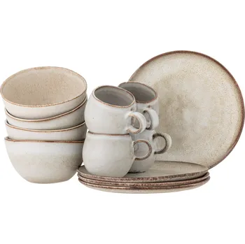Stolování Bloomingville, Snídaňový set Sandrine, béžový, 12 dílů - Formadore