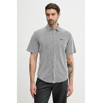 Pánská košile Bavlněná košile BOSS Green ST_Excurse S 50554450 černá 99X, vel. XXL