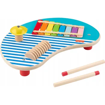 Fisher-Price Hudební stolek pro děti Dřevěná hračka Set 2+ HXT91