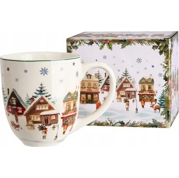 Hrnek Duo ŚWIĄTECZNA WIOSKA porcelánový 1000 ml