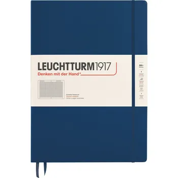 Diář Leuchtturm 1917, Zápisník Leuchtturm 1917 v tvrdých deskách, linkovaný, A4+, 235 stran, 100 g/m², tmavě modrý - Formadore