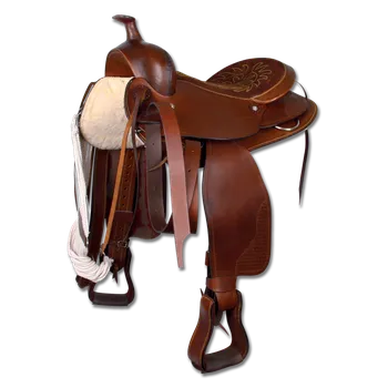 Jezdecké sedlo Westernové sedlo WALDHAUSEN 16" hnědé