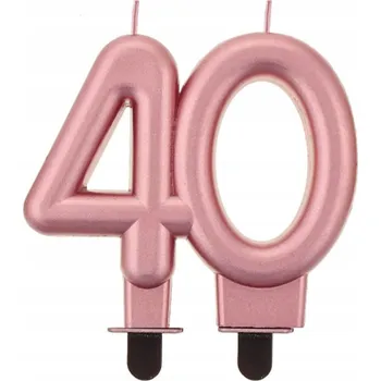 Svíčka Svíčka k narozeninám 40 Godan růžové zlato