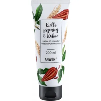 Vlasová regenerace Anwen Maska na vlasy pro vlasy s vysokou porézností - Pšeničné klíčky a Kakao 200 Ml