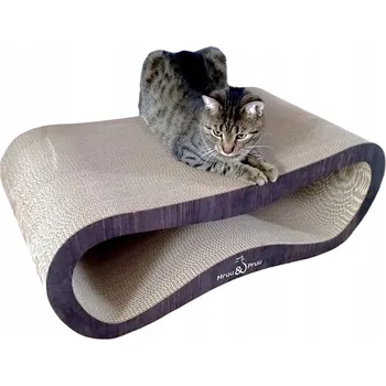 DRAPAK PRO KOČKY KARTONOVÝ VELKÝ LEON XXL PELÍŠEK 78x28x40 cm Mruu&Pruu