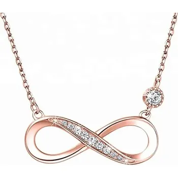 Souprava šperků Medvídárek Náhrdelník nekonečno sterlingové stříbro 925/1000 růžově zlatý