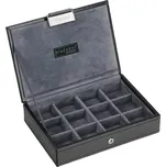 Stackers, Kazeta na manžetové knoflíčky Stackers s víkem mini černo-šedá - Formadore