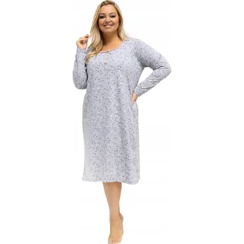 Dámská noční košile Košile Noční Dámská Plus Size bavlněná za kolena