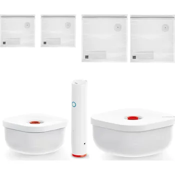 Dóza na potraviny Guzzini, Vakuové nádoby Save It s pytlíky a pumpičkou 7 dílů - Formadore