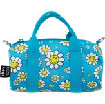 LOQI, Taška LOQI Weekender Artist Smiley Flowers S, modrá, z recyklátu - Formadore