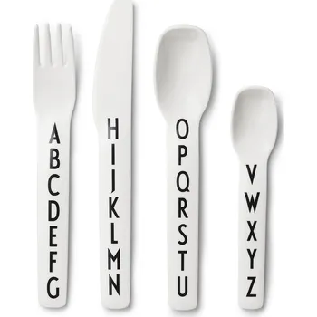 Příbor Design Letters, Dětské příbory AJ Kids bílé 4 díly - Formadore