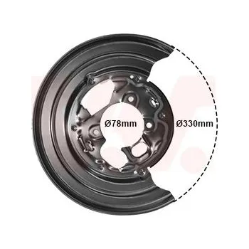 Brzdový kotouč Ochranný plech proti rozstřikování, brzdový kotouč VAN WEZEL 5862373