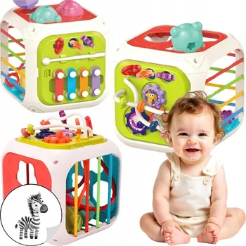 Multifunkční Senzorická Kostka pro Děti - Manuální