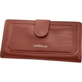 Peněženka DÁMSKÁ PENĚŽENKA VELKÁ Z EKOKŮŽE HNĚDÁ