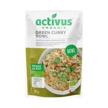 Green Curry Bowl se zeleným kari kořením, fazolemi mungo a černou rýží BIO 283 g