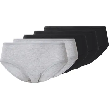 Dámské spodní prádlo esmara® Dámské kalhotky Hipster, 5 kusů (černá/šedá, L(44/46))