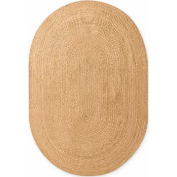 Koberec Kusový koberec Jute Braided 106005 Gold ovál - doprava zdarma