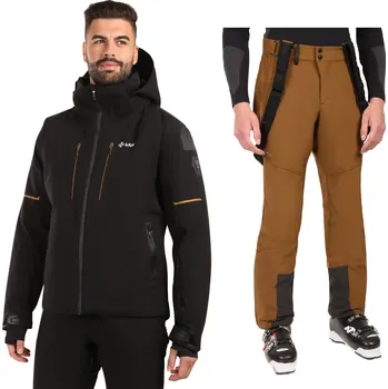 Pánský lyžařský komplet Turnau BLK 5XL + Rhea BRN 5XL