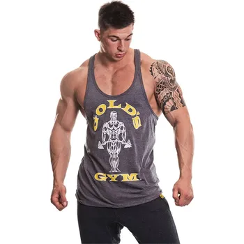 Pánské tričko pánské tričko, tílko GOLDS GYM - GREY - 2XL (Golds Gym Joe Vest Mens)