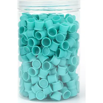 Silikonové stabilní kónické kalíšky 14mm, tyrkysové 300 ks