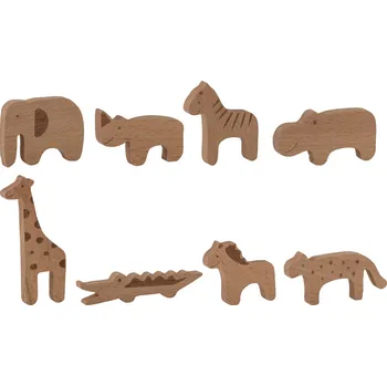 Dřevěná hračka Bloomingville, Zvířátka - hračka Bianca Animal ze dřeva 8 dílů - Formadore