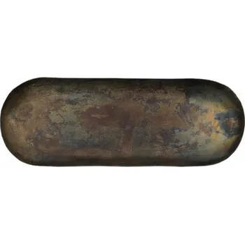Šperkovnice House Doctor, Dekorativní podnos Traya 30 cm antik bronz - Formadore