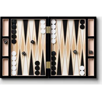 Úložný box Printworks, Vrhcáby Printworks Lacquered Backgammon, černé - Formadore