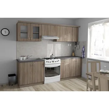 Kuchyňská linka Nabytekmorava Kuchyňská linka Bára B barva kuchyně: D.SONOMA TMAVÁ