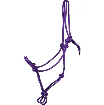Provazová uzlová ohlávka HORKA – fialová Velikost: FULL