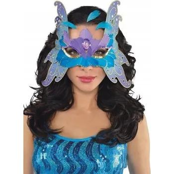 Karnevalová maska Maska na oči (benátská) Amscan modrá
